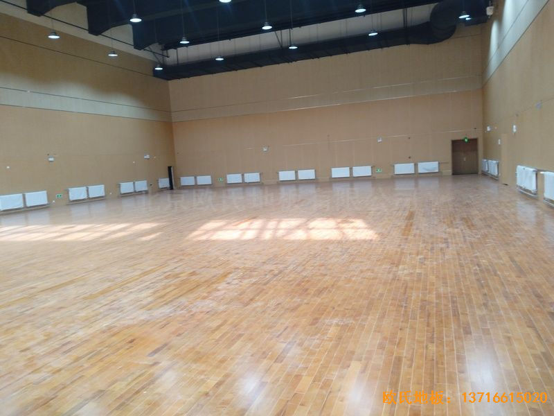 山東青島市李滄區佛耳崖小學運動木地板鋪裝案例