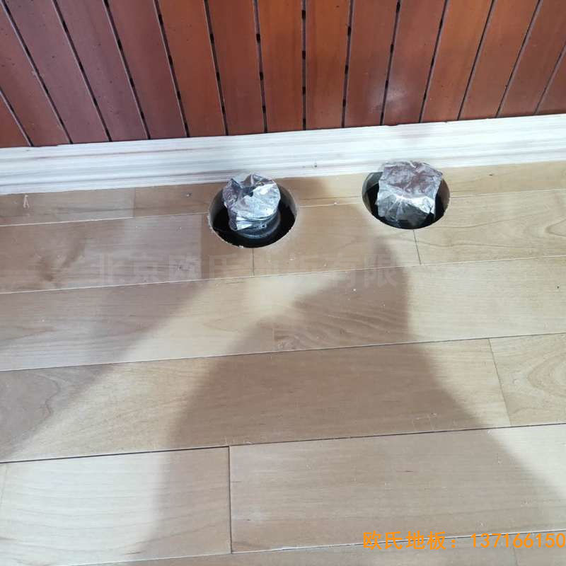 山西晉中榆次王湖小學體育地板施工案例