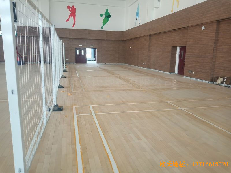 新疆和田昆玉市文化館運動木地板施工案例