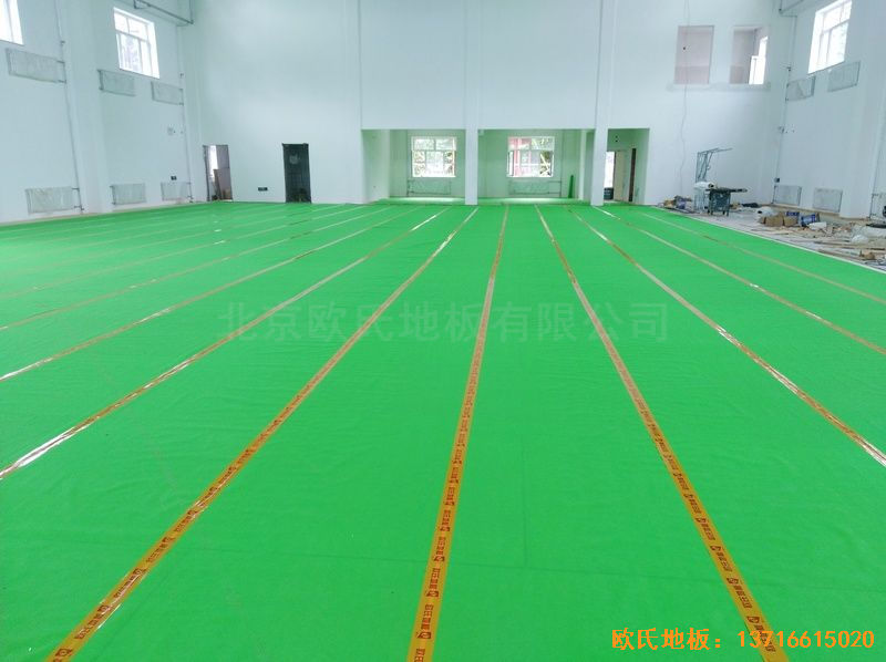 佳木斯同江消防隊體育木地板安裝案例