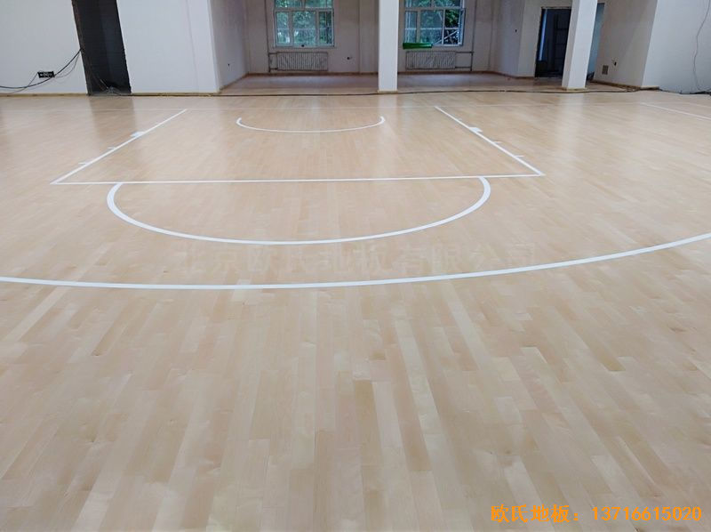 佳木斯同江消防隊體育木地板安裝案例