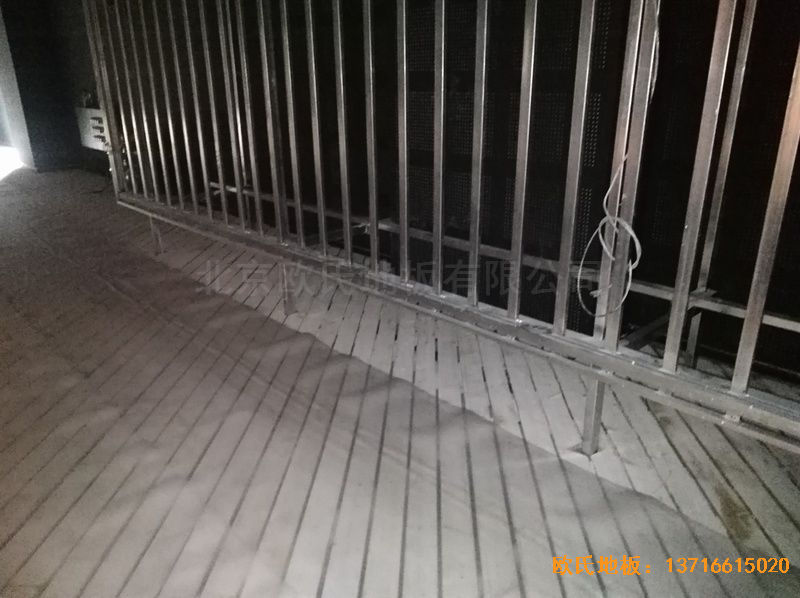 河北廊坊益田同文學校舞臺運動木地板安裝案例