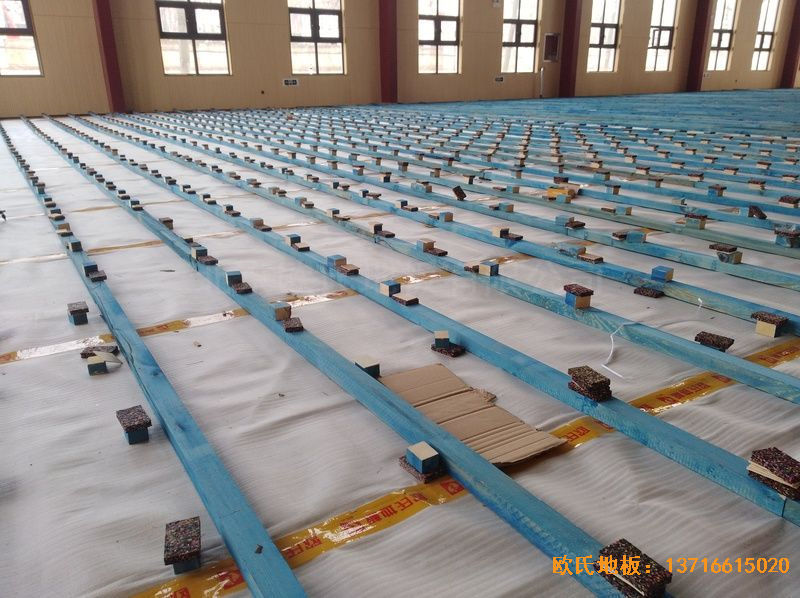 河南新密市體育發展中心運動地板鋪裝案例