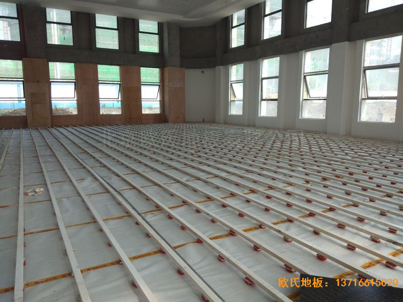 遵義仁懷市茅臺文體中心體育地板安裝案例