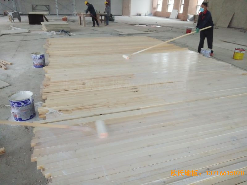 遵義仁懷市茅臺文體中心體育地板安裝案例