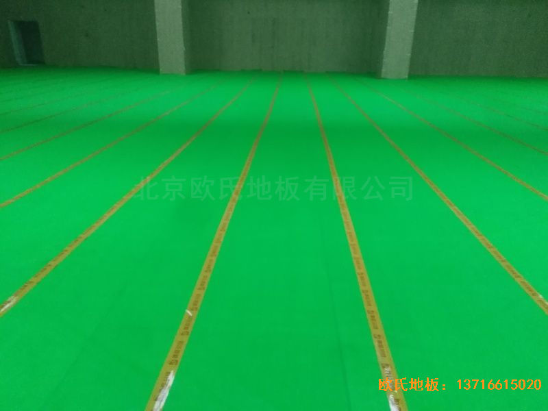 青島黃島區濱海街道中心小學運動木地板安裝案例