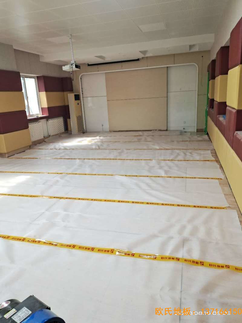 北京中國礦業大學附屬中學體育地板鋪裝案例