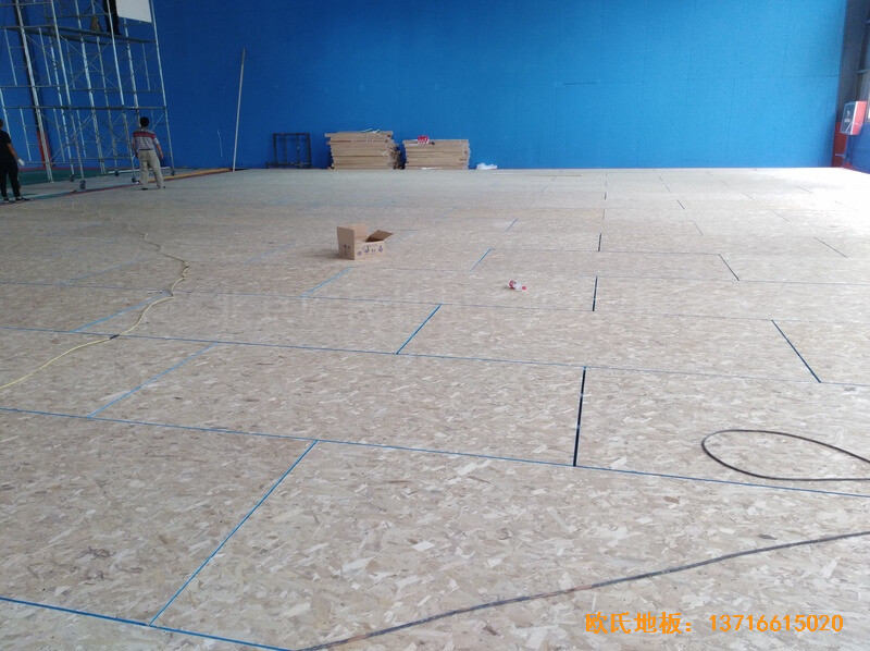 江蘇江陰市榜樣體育俱樂部體育地板鋪設案例3