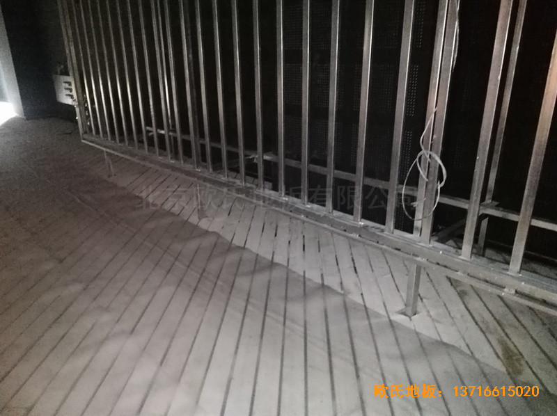 河北廊坊益田同文學校舞臺運動木地板安裝案例4