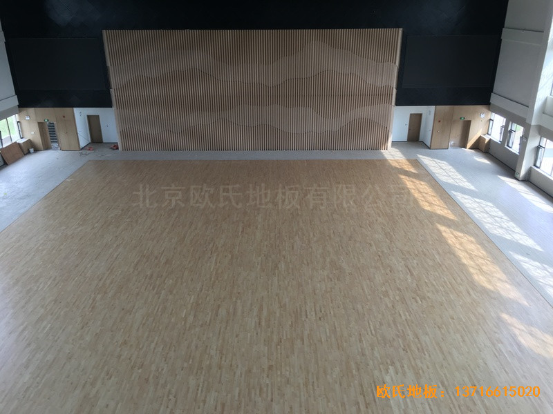 山西交城新天源藥業體育館體育木地板鋪裝案例0