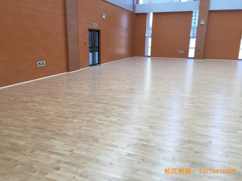 山西晉中榆次區寇村小學運動館體育地板施工案例1