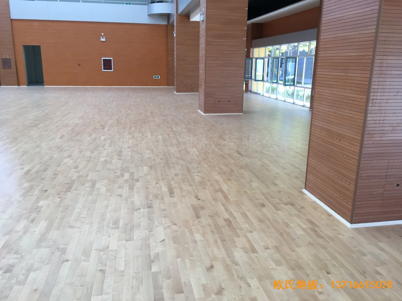 山西晉中榆次區寇村小學運動館體育地板施工案例3