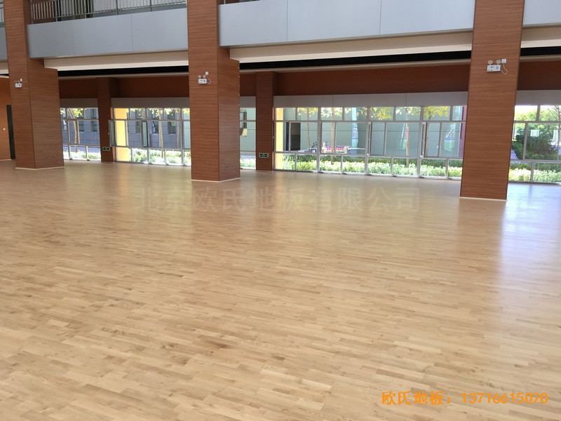 山西晉中榆次區寇村小學運動館體育地板施工案例4