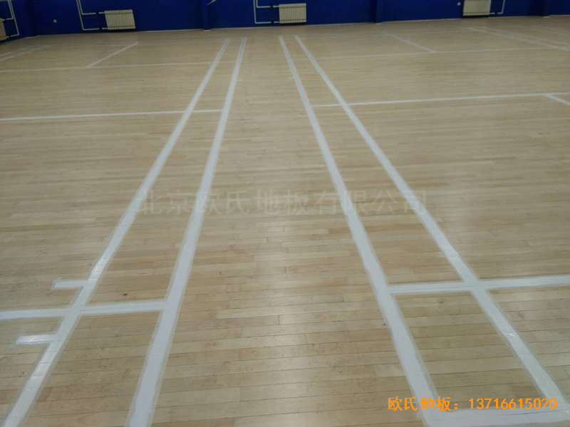 山西陽泉退休黨支部活動中心運動地板施工案例5