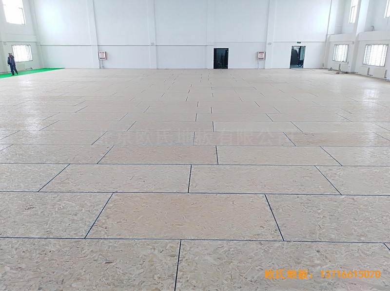 新疆克拉瑪依消防大隊籃球館體育木地板鋪裝案例2