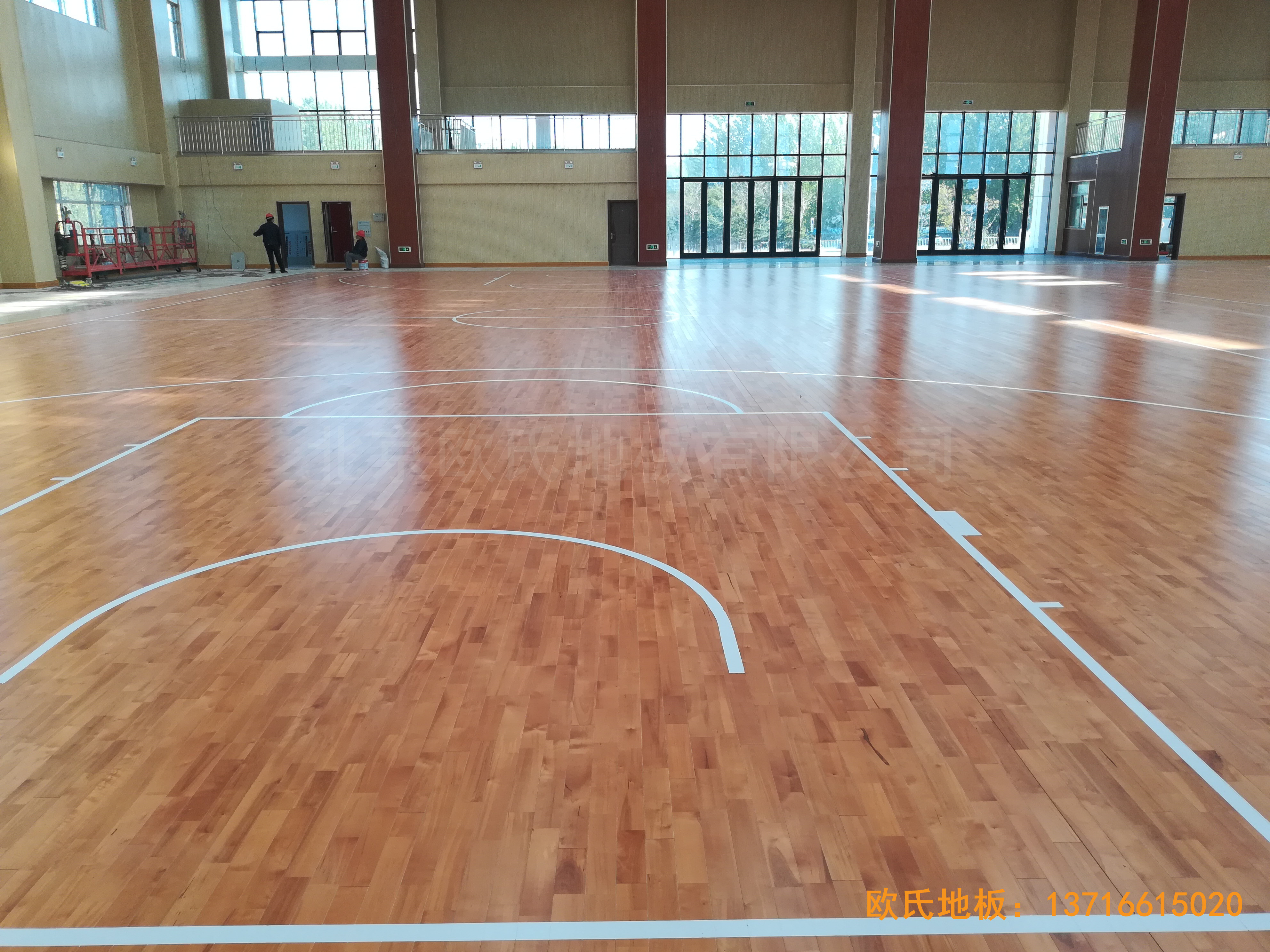 臨朐體育中心運動地板安裝案例3