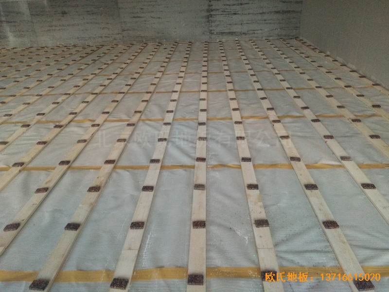 臨沂飛天舞蹈學校體育木地板鋪裝案例1