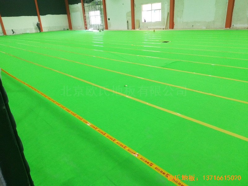 江蘇南通如東縣藍球樂園運動木地板安裝案例2