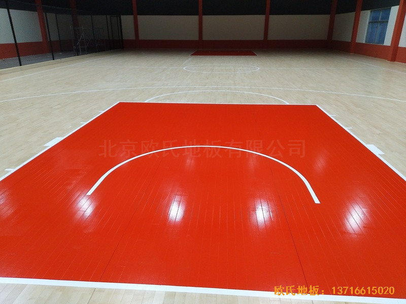 江蘇南通如東縣藍球樂園運動木地板安裝案例5