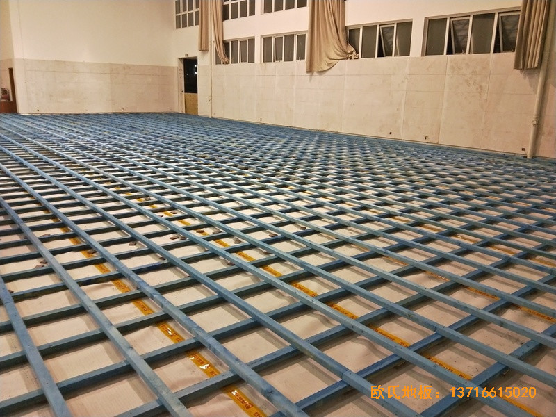 江蘇宿遷消防支隊籃球館運動木地板安裝案例1