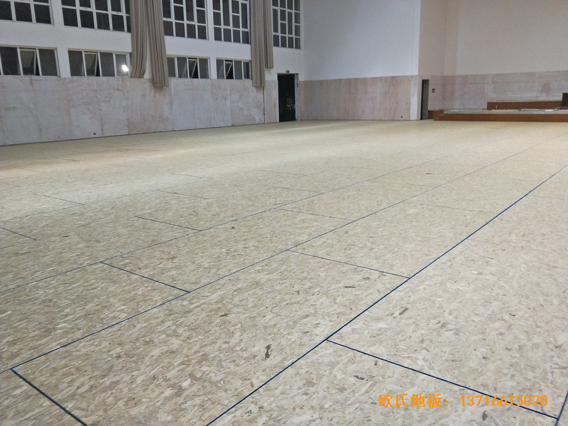 江蘇宿遷消防支隊籃球館運動木地板安裝案例2