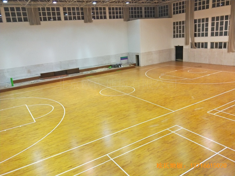 江蘇宿遷消防支隊籃球館運動木地板安裝案例3