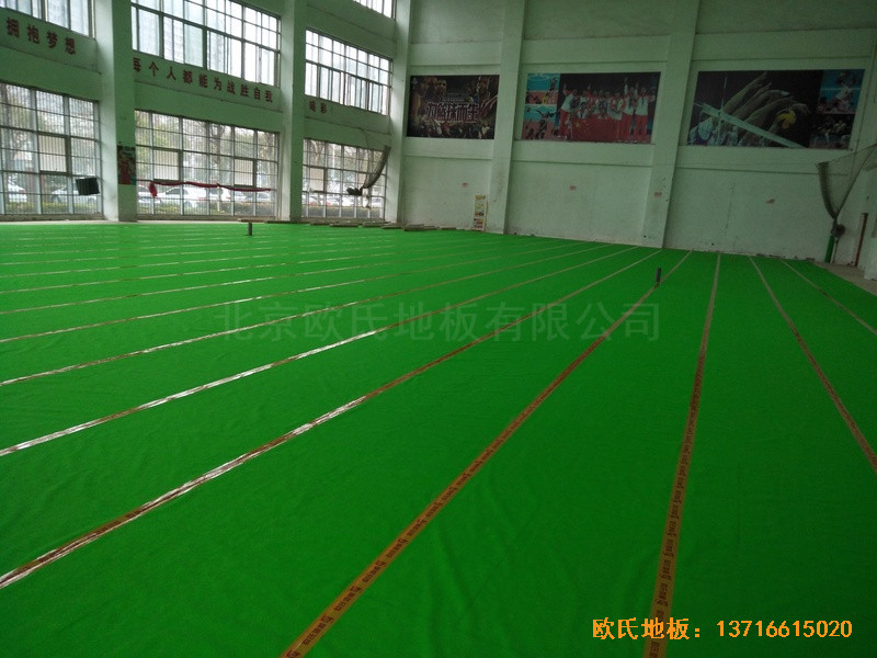 江蘇沭陽如東實驗學校運動館體育木地板鋪設案例4