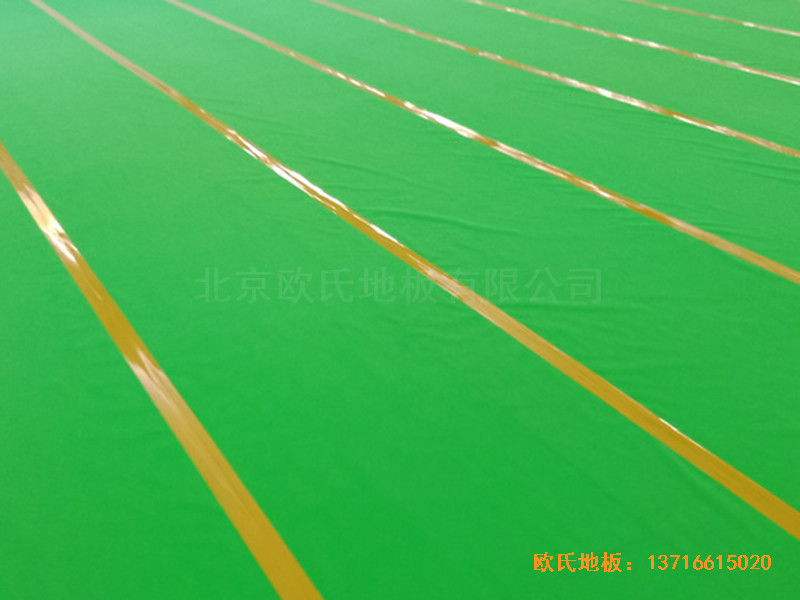 江西新余渝水七小籃球館運動地板鋪設案例3