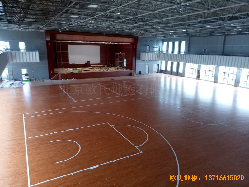 樂清中學籃球館運動地板鋪裝案例5