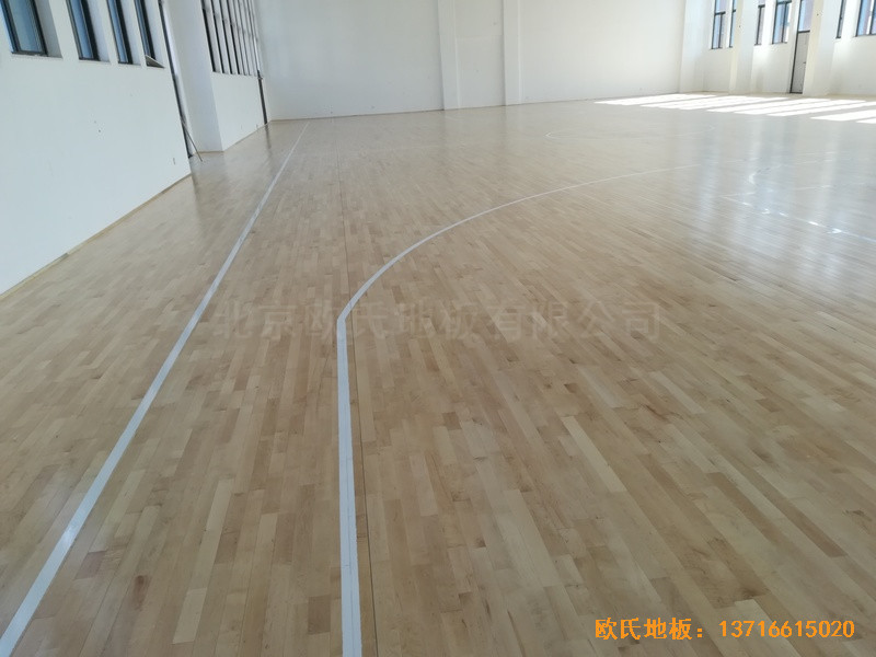 浙江臺州溫嶺消防大隊籃球館運動地板鋪裝案例3