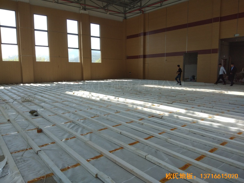 浙江德清縣三合體藝館運動木地板鋪裝案例1