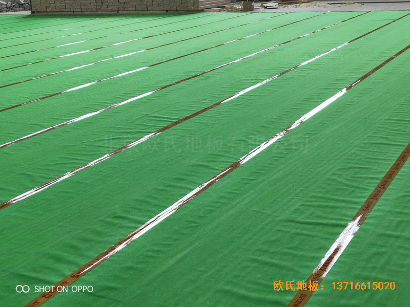 溫州消防特勤大隊籃球館體育木地板施工案例1