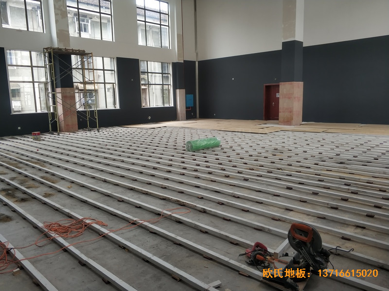 湖南常德人民銀行運動館運動地板鋪設案例3