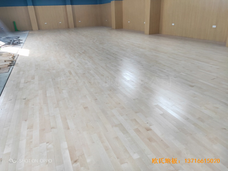 湖南邵陽自來水公司運動館運動地板施工案例4