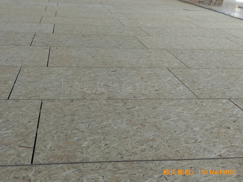 甘肅天水清水縣農業學院籃球館體育木地板安裝案例1