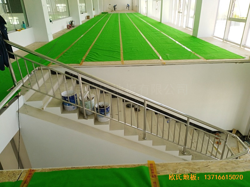甘肅酒泉運動場所體育地板安裝案例2