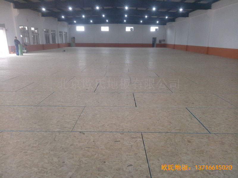 鹽城大豐區籃球館運動木地板鋪裝案例1