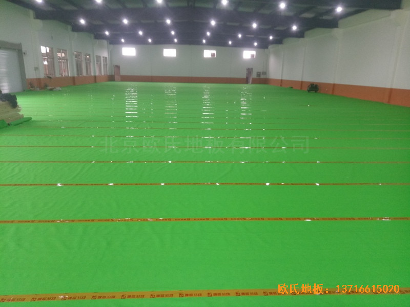鹽城大豐區籃球館運動木地板鋪裝案例2