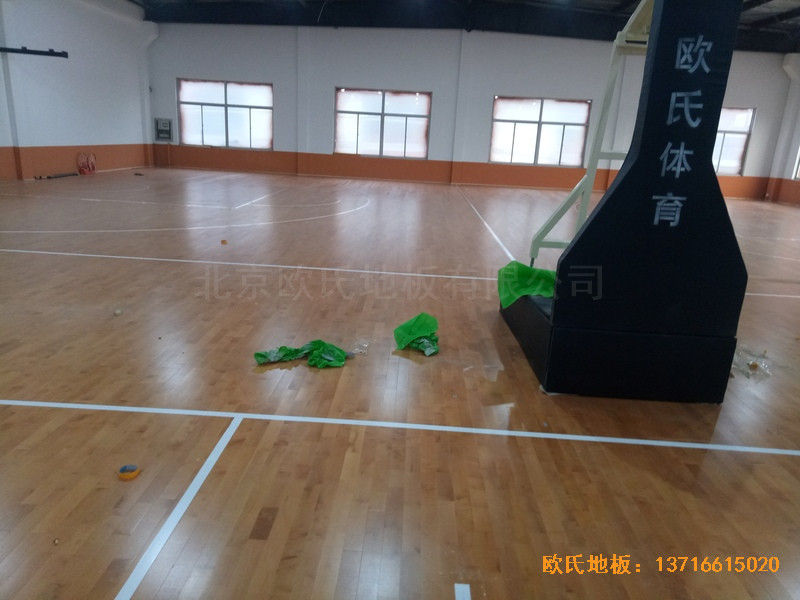 鹽城大豐區籃球館運動木地板鋪裝案例3
