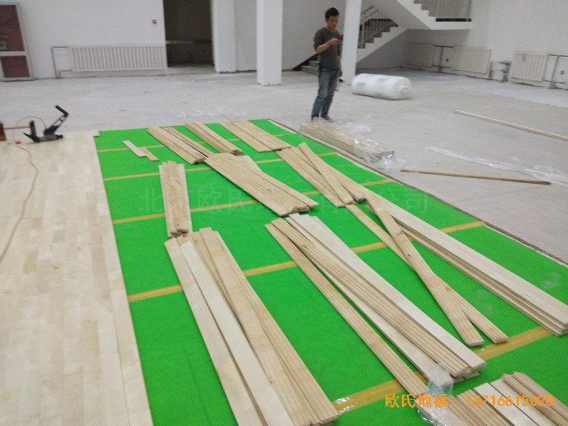 鹽池體育館運動地板安裝案例1