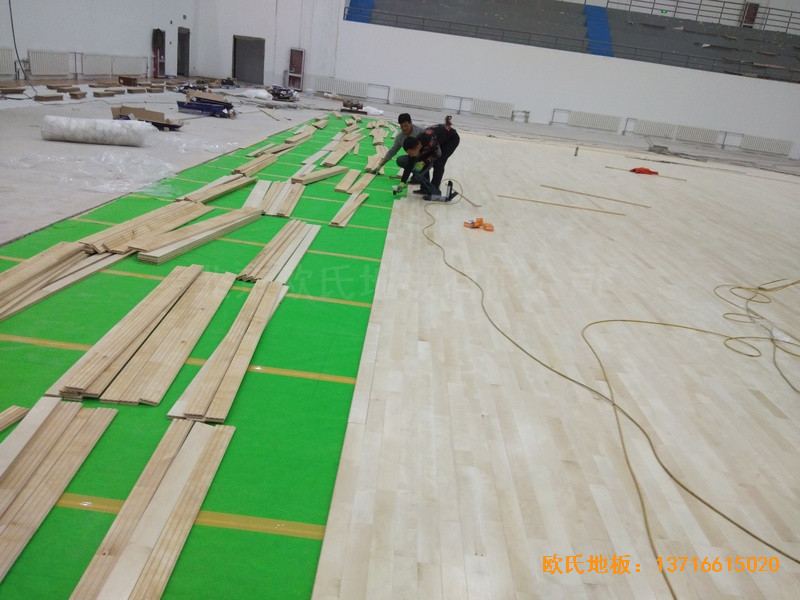 鹽池體育館運動地板安裝案例2