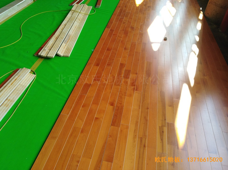 云南怒江百花嶺特色村舞臺體育地板施工案例4