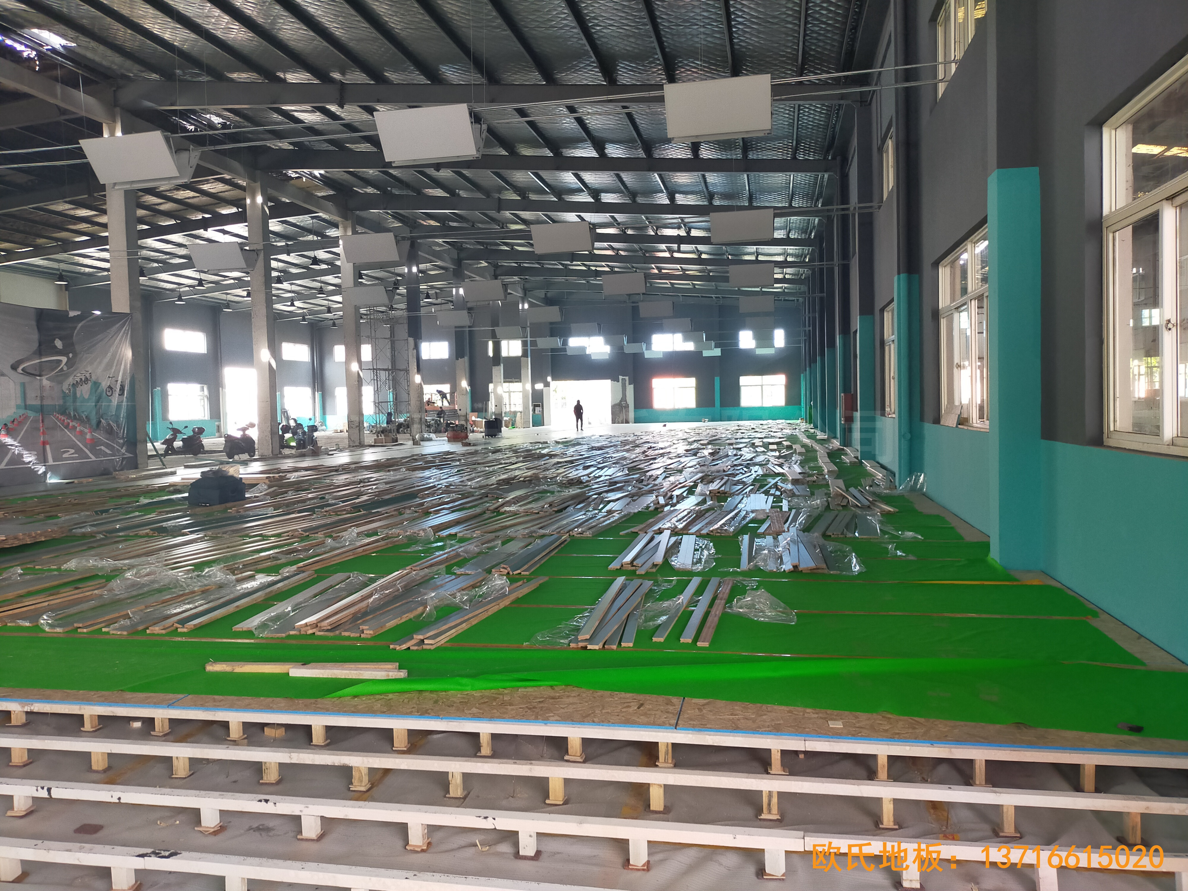 紹興柯橋群賢198文創園運動地板鋪設案例2