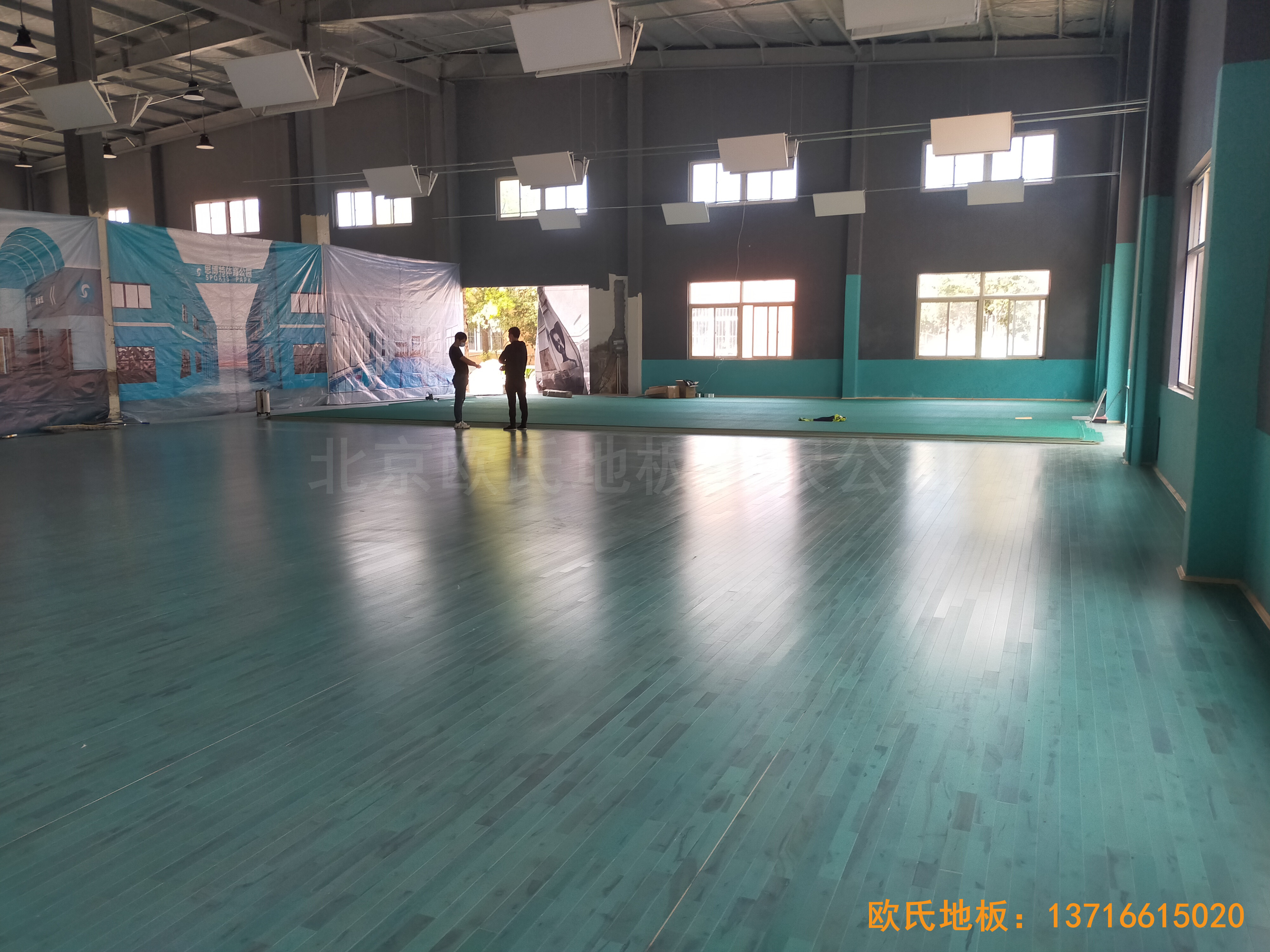 紹興柯橋群賢198文創園運動地板鋪設案例4