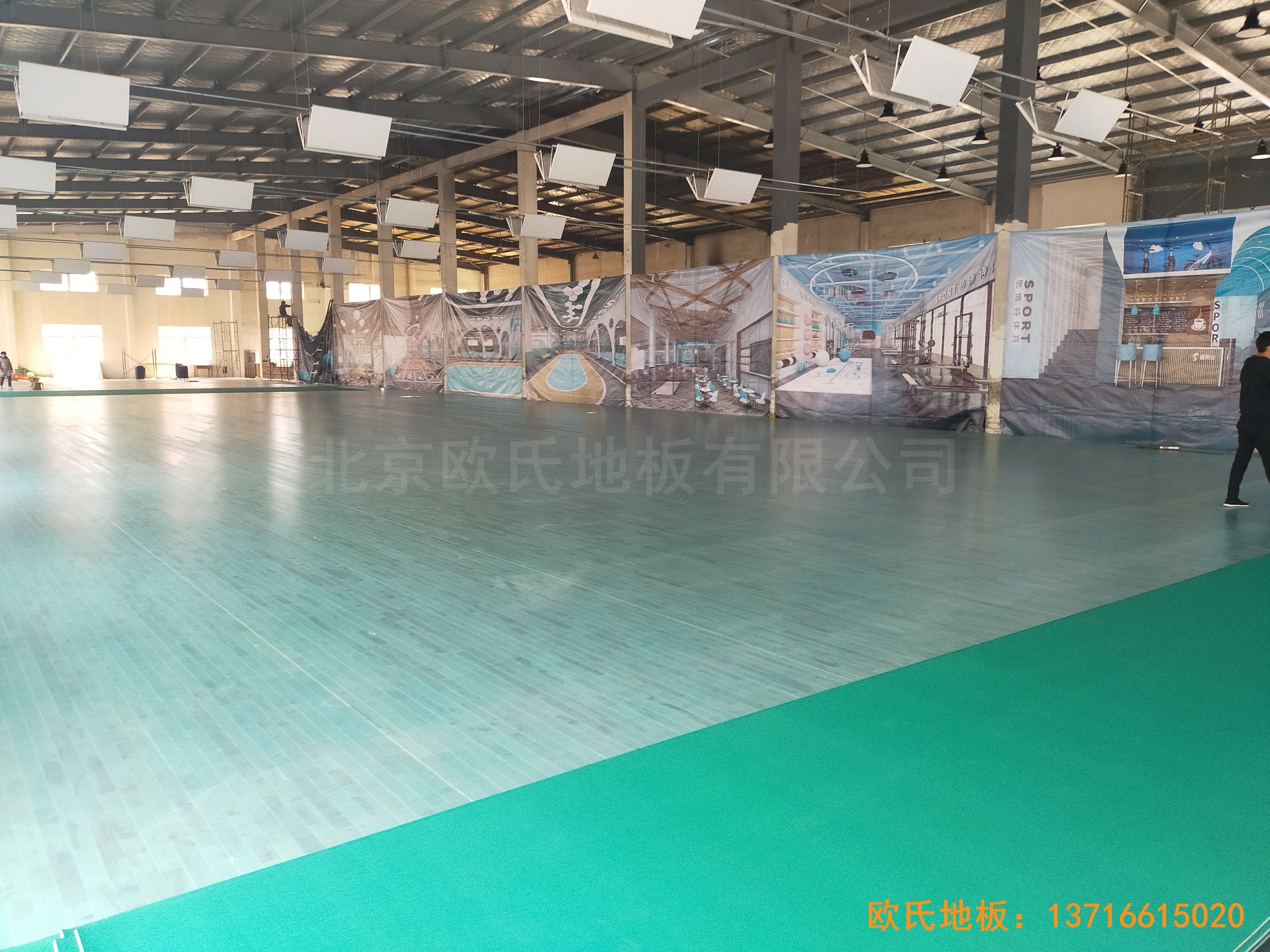 紹興柯橋群賢198文創園運動地板鋪設案例5