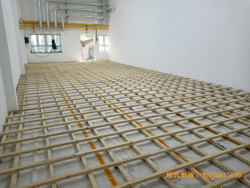 西城區黃寺大街24號院籃球館體育地板鋪裝案例1