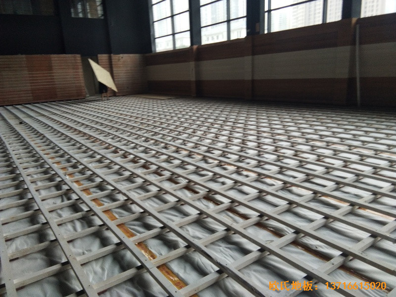 長沙萬科金域行業體育館運動地板施工案例1