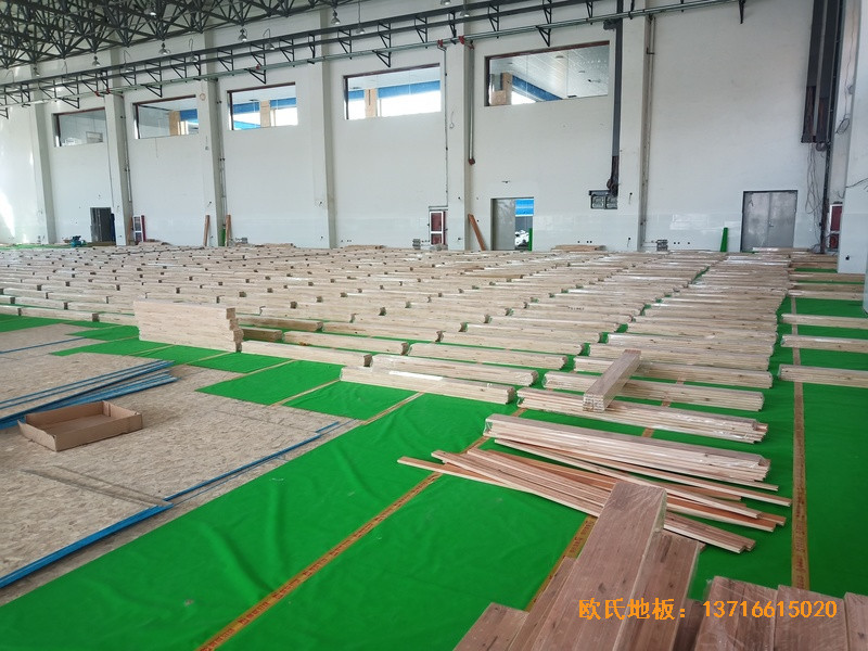 內蒙全民健身活動中心體育木地板鋪設案例3
