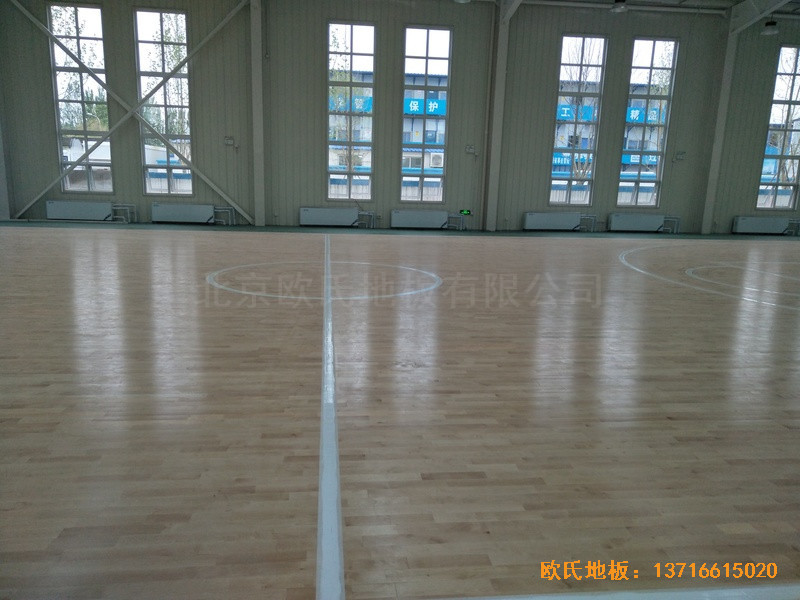 北京麗澤金融活動中心運動木地板鋪裝案例4