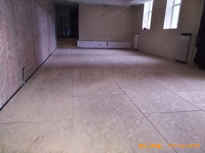 北京朝陽運動館體育地板施工案例3